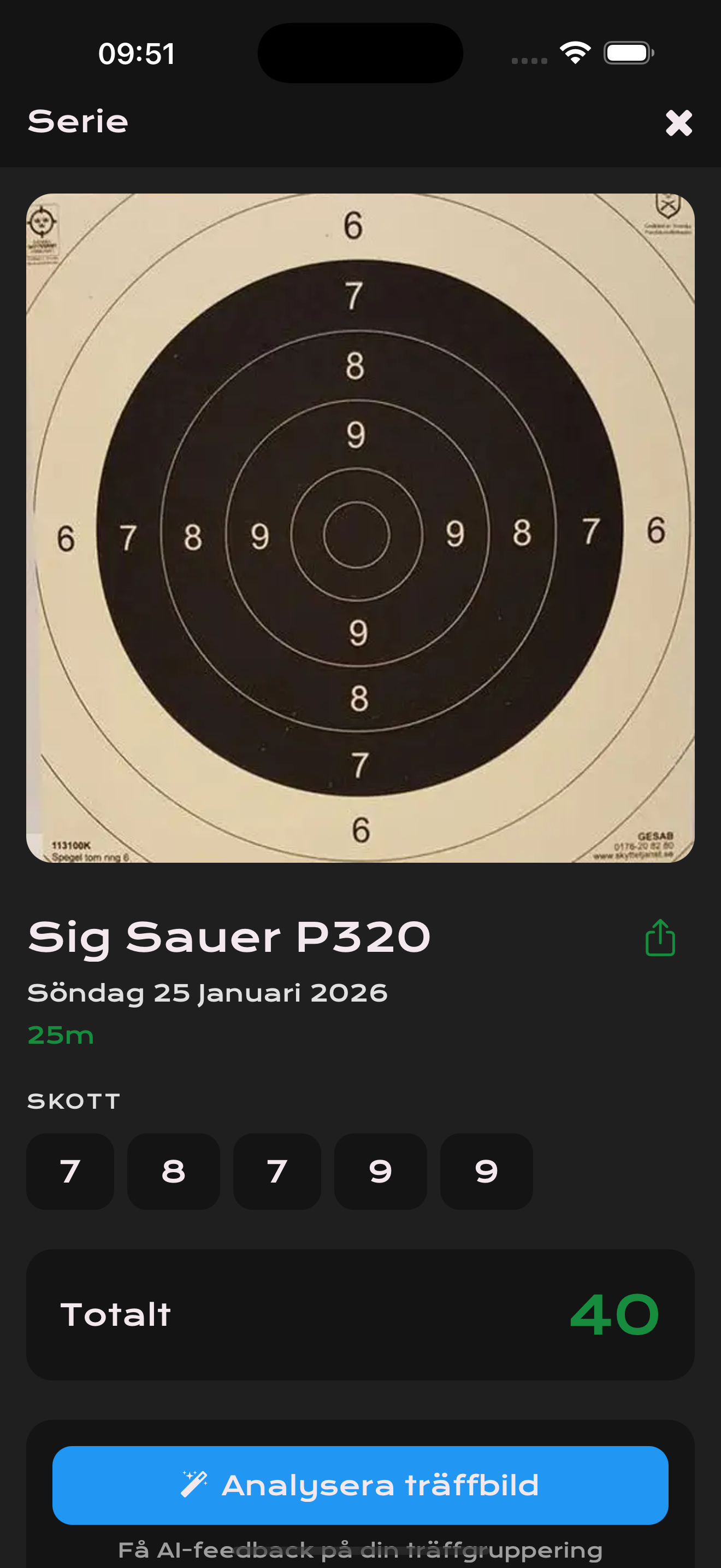 AI-driven träffbildsanalys