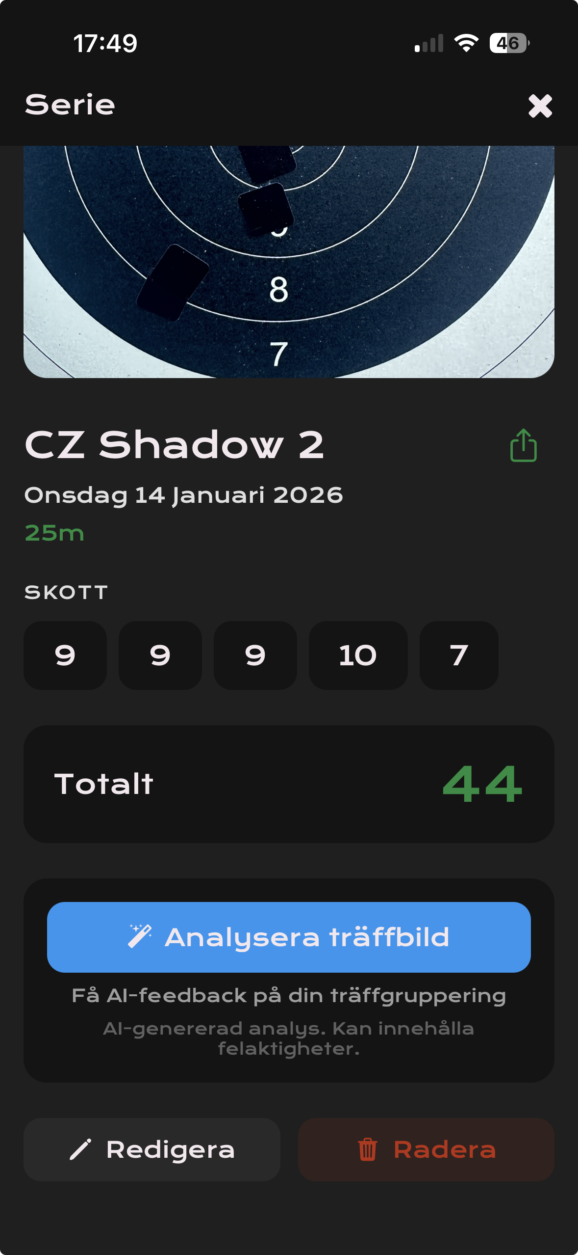AI-driven träffbildsanalys